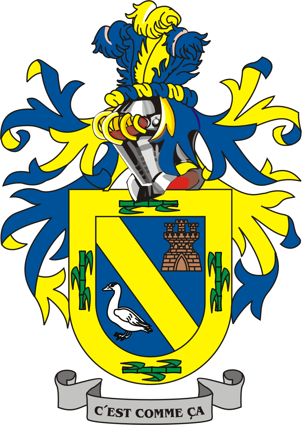 Escudo y lema de la familia Snchez-Ocaa